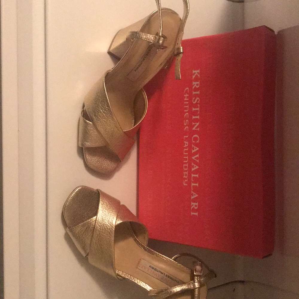 Kristin Cavallari Chinese Laundry Gold Sandals